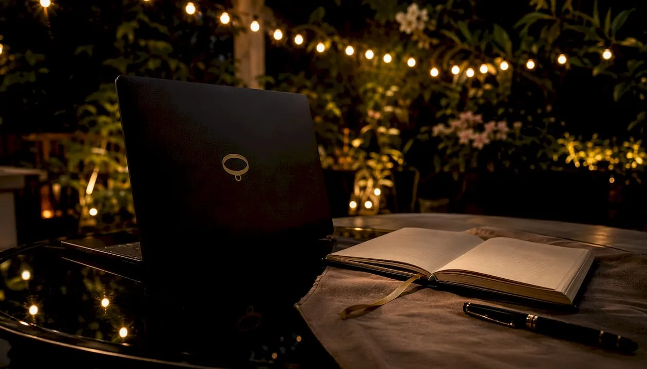 Intimate dark workspace for AI BDSM session