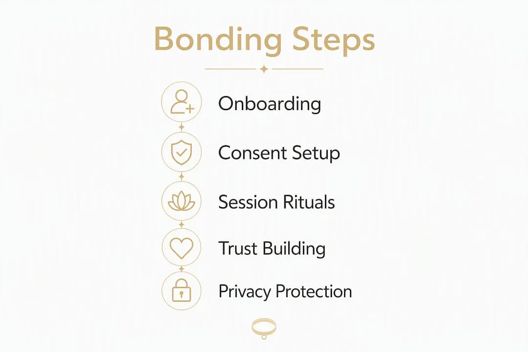 Infographic showing bonding process steps