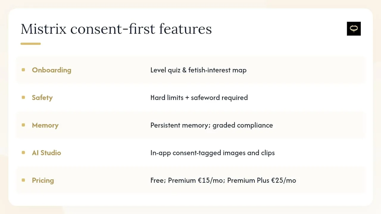 Why Mistrix Is Built for Consent-First Scene Generation, overview diagram