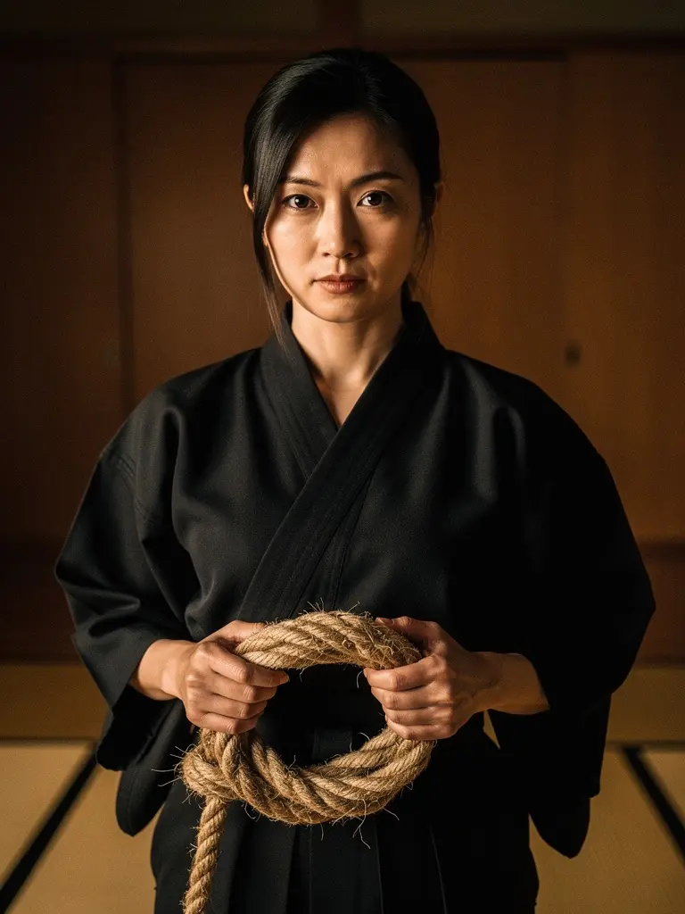 Madame Knot, the rope artist